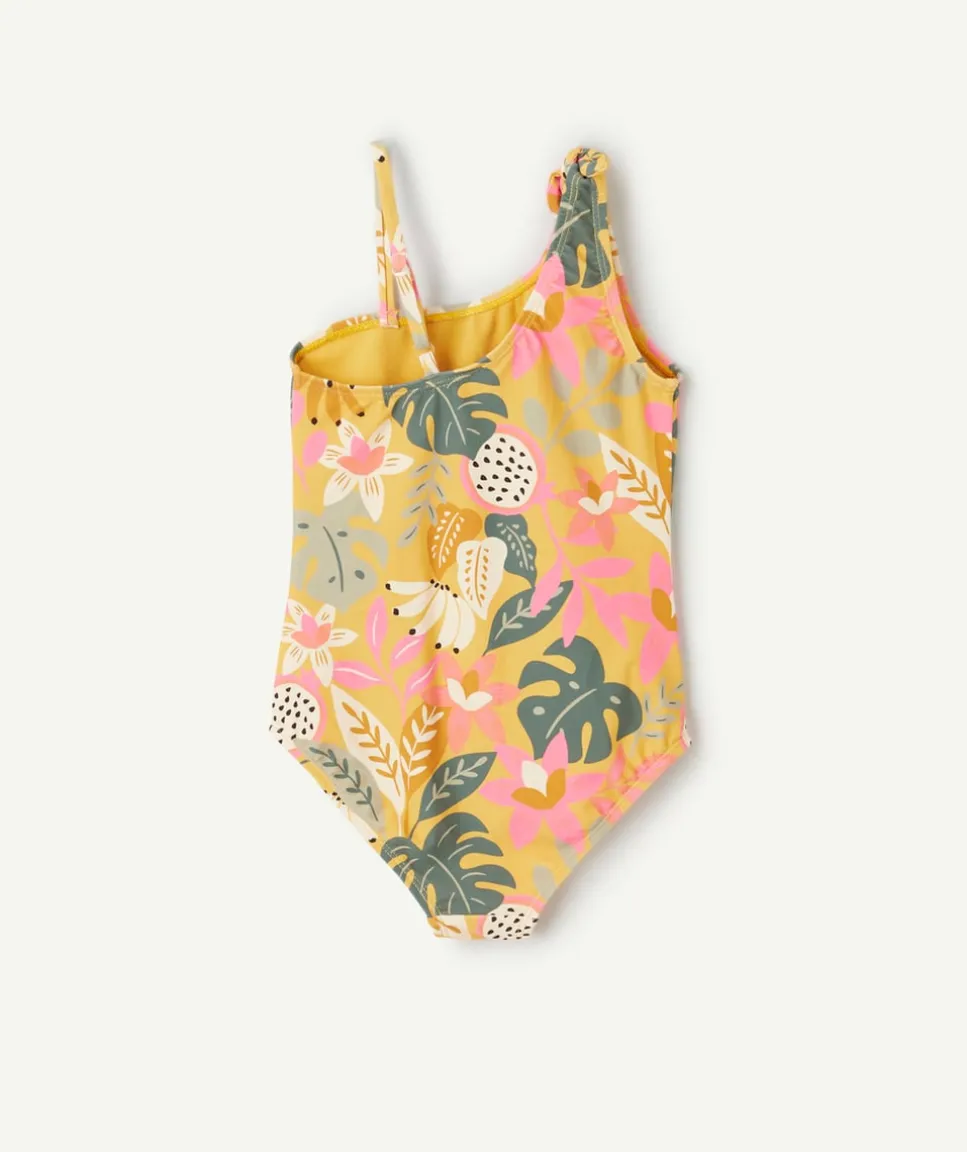 Maillot de bain 1 pièce fille imprimé tropical