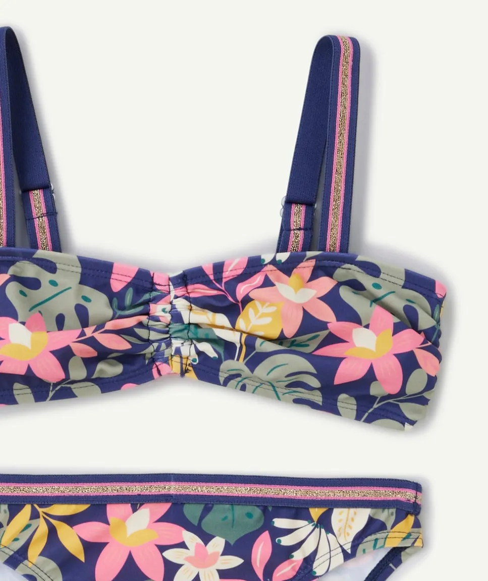 Maillot de bain 2 pièces fille imprimé floral