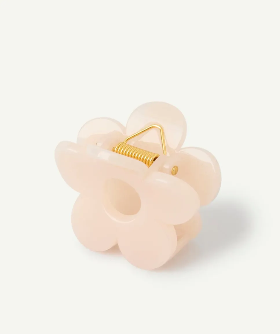 Mini pince cheveux fille fleur nude