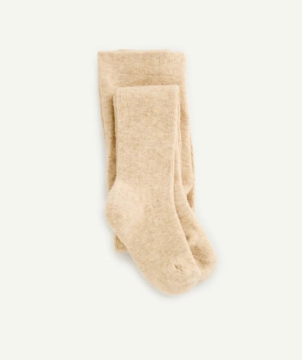 Paire de collant bébé fille beige