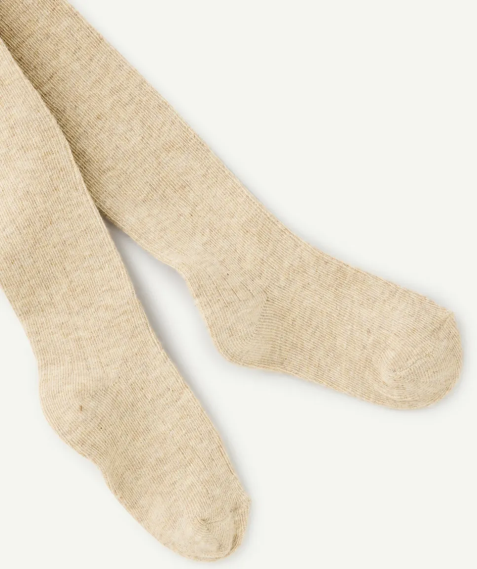 Paire de collant bébé fille beige