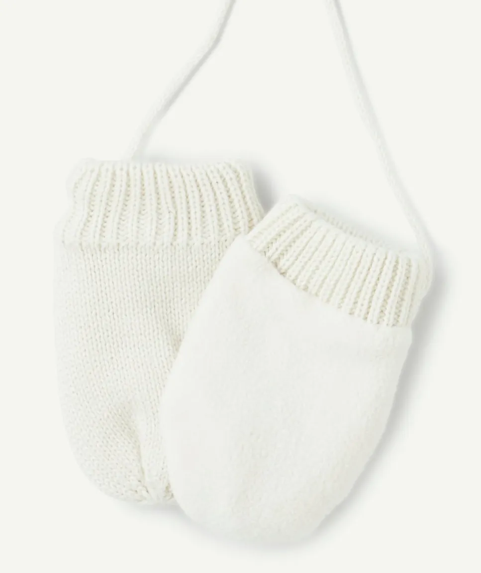Paire de moufle bébé fille rose pâle