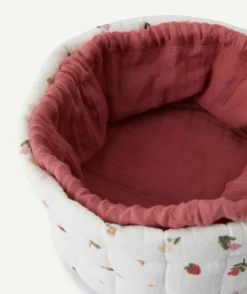 Panier de rangement bébé imprimé floral en coton