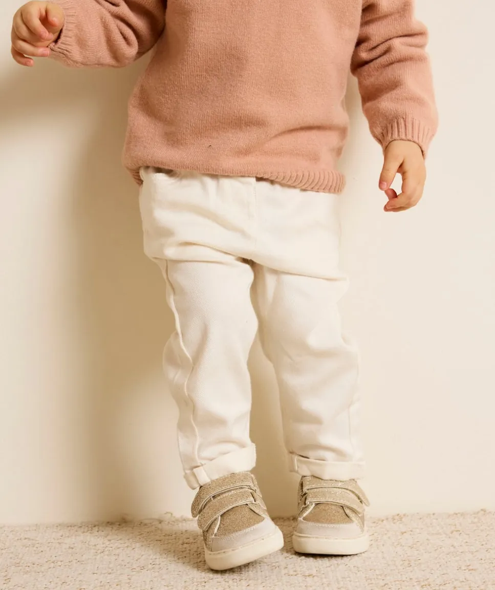 Pantalon bébé fille droit écru