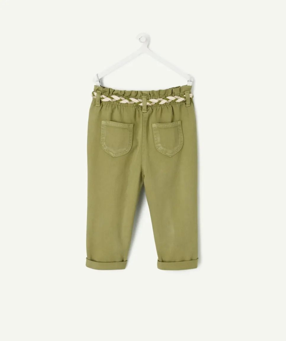 Pantalon bébé fille droit vert