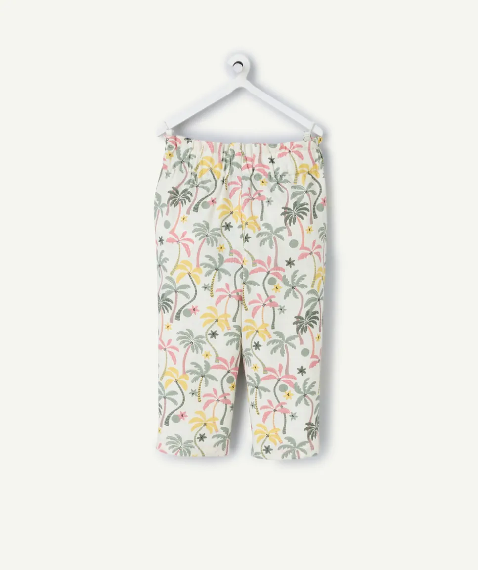 Pantalon bébé fille imprimé tropical
