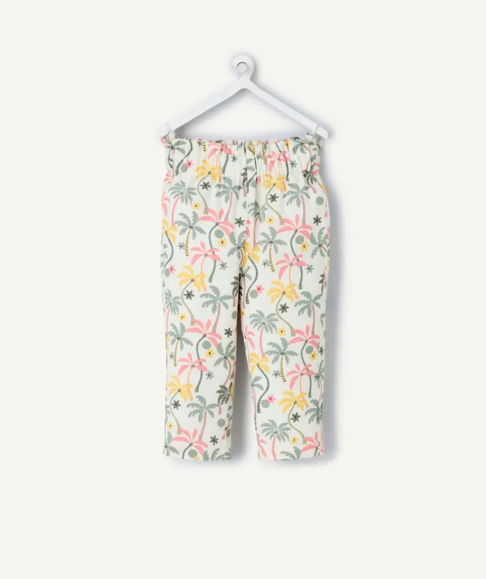 Pantalon bébé fille imprimé tropical