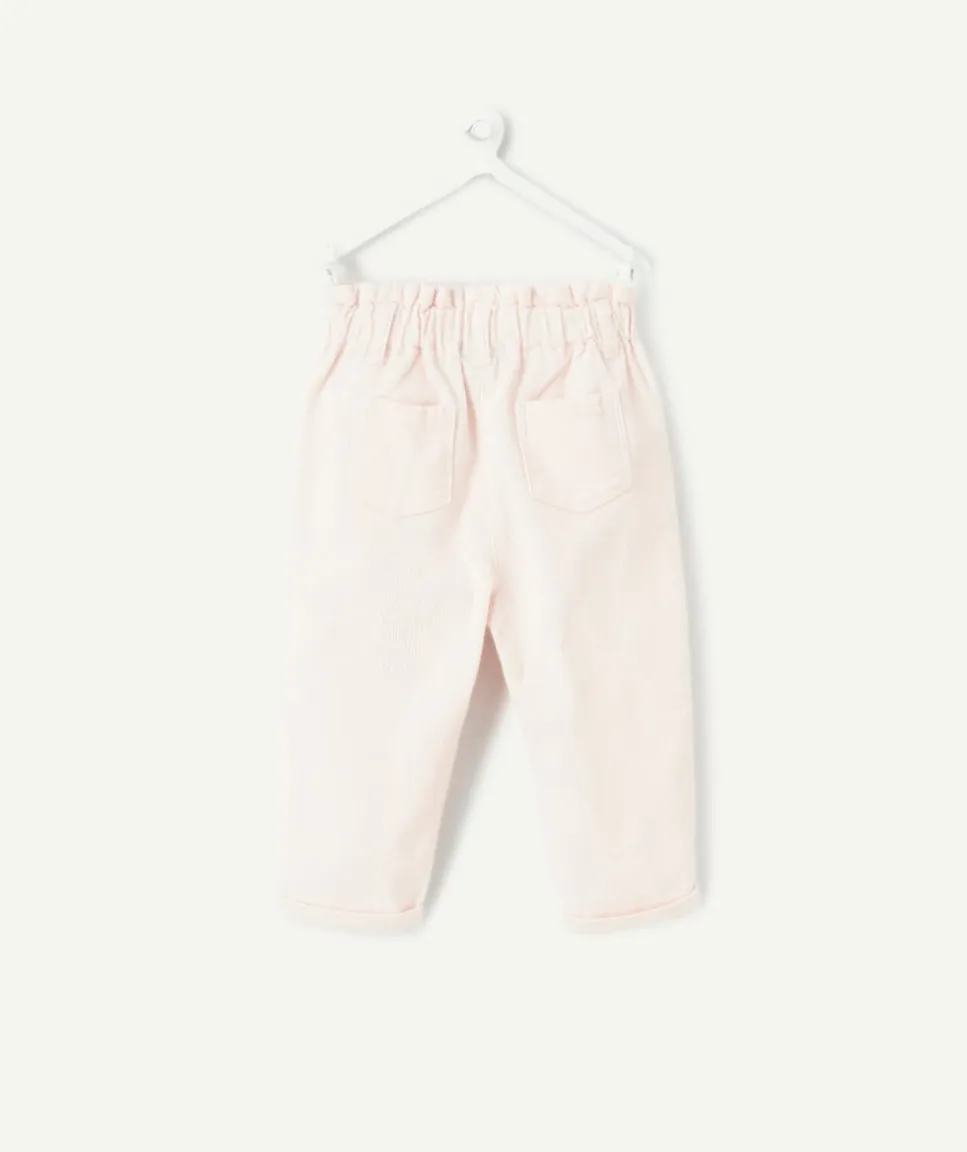 Pantalon bébé fille rose coupe droite