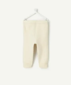 Pantalon bébé garçon en maille écru