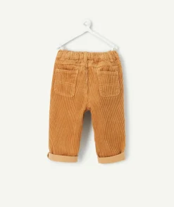 Pantalon bébé garçon en velours côtelé camel
