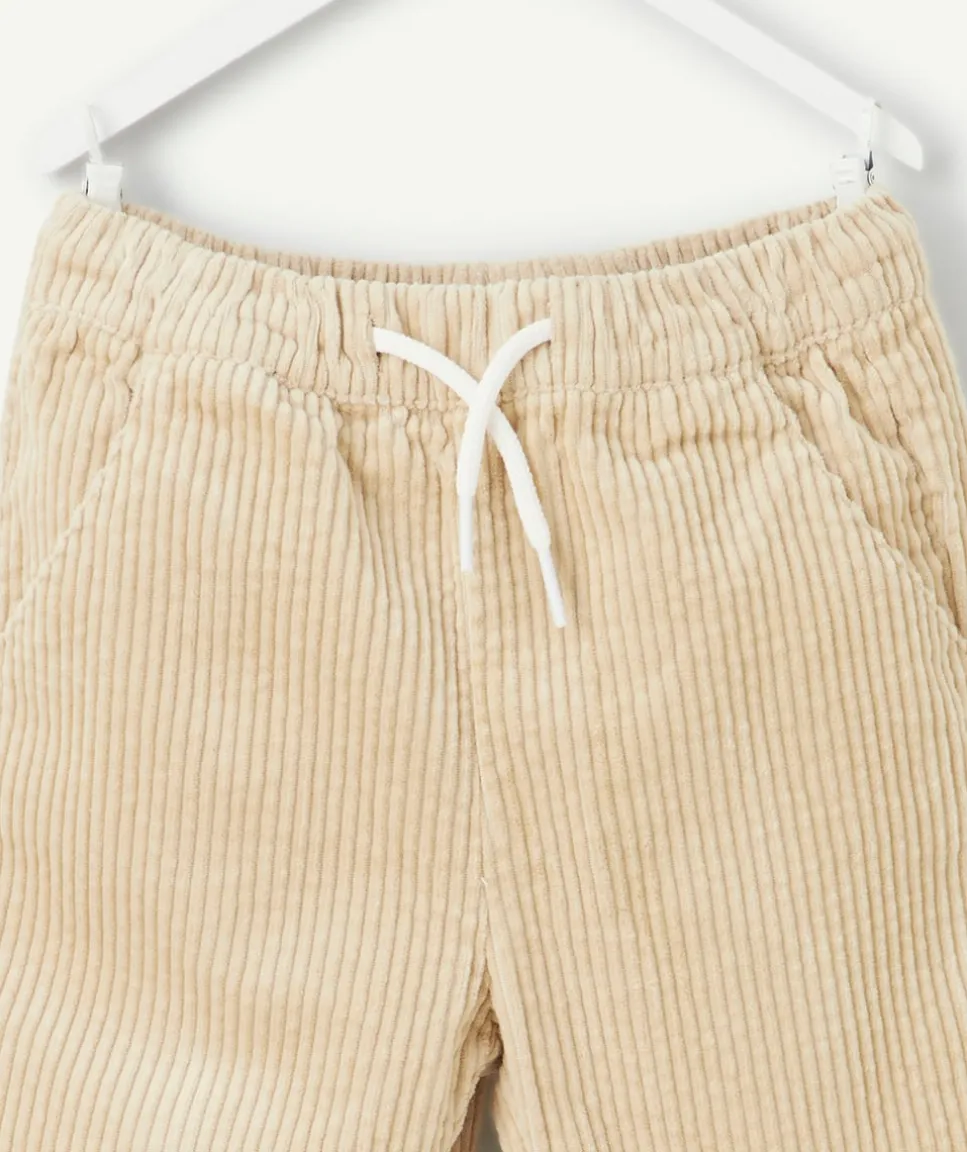 Pantalon bébé garçon velours côtelé beige