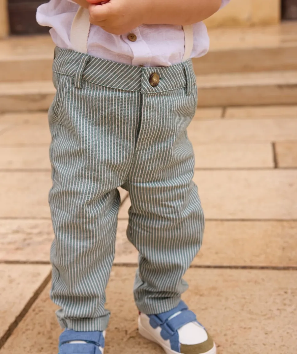 Pantalon chino bébé garçon avec bretelles