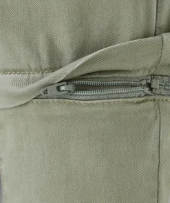 Pantalon chino bébé garçon évolutif kaki avec cordons