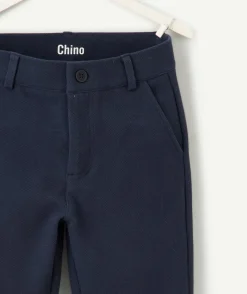Pantalon chino garçon bleu marine