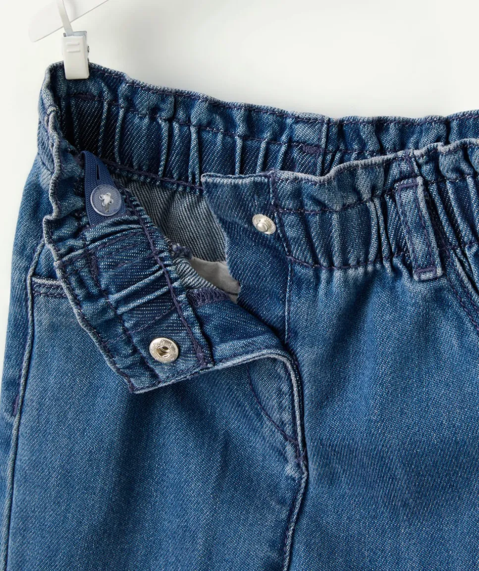 Pantalon denim bébé fille relax