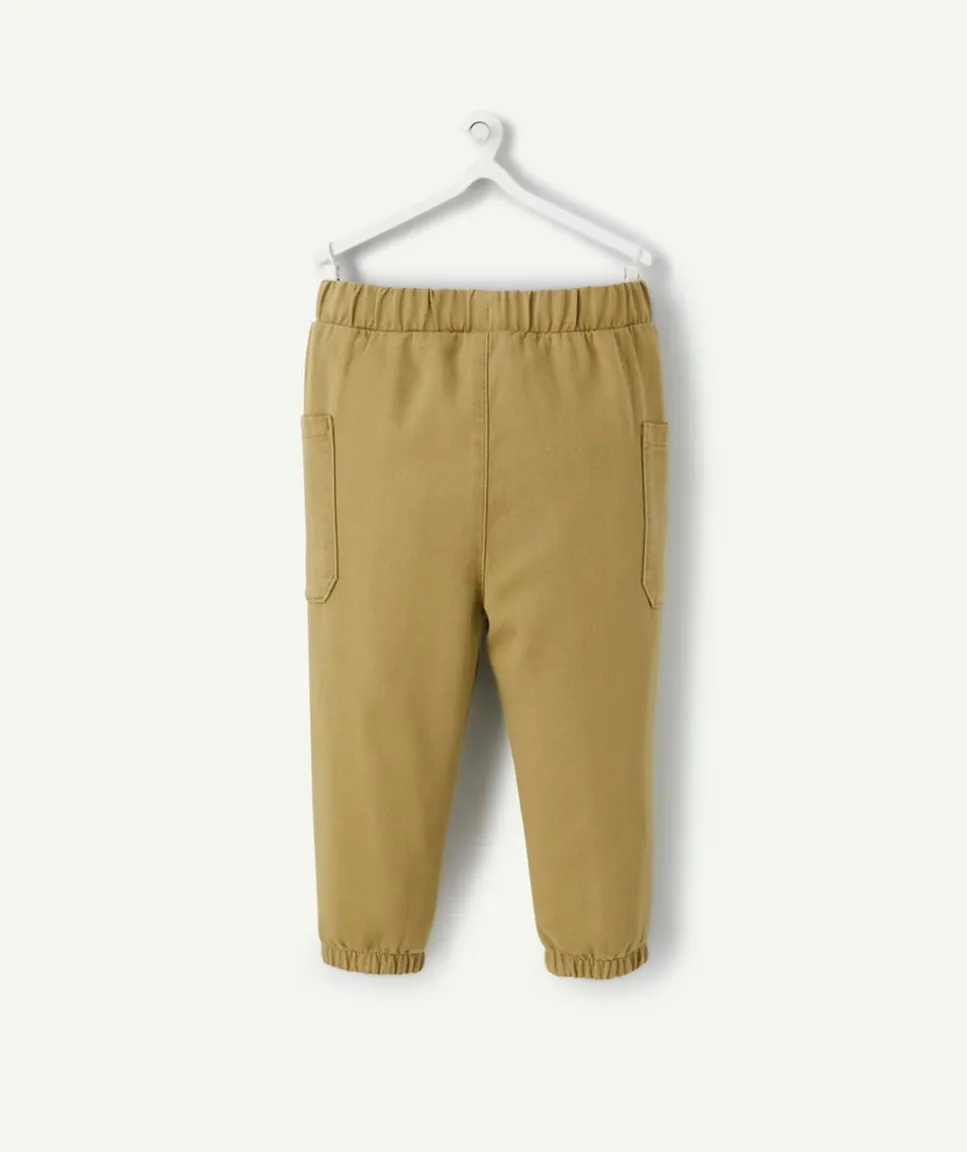 Pantalon droit bébé garçon kaki en viscose labellisée
