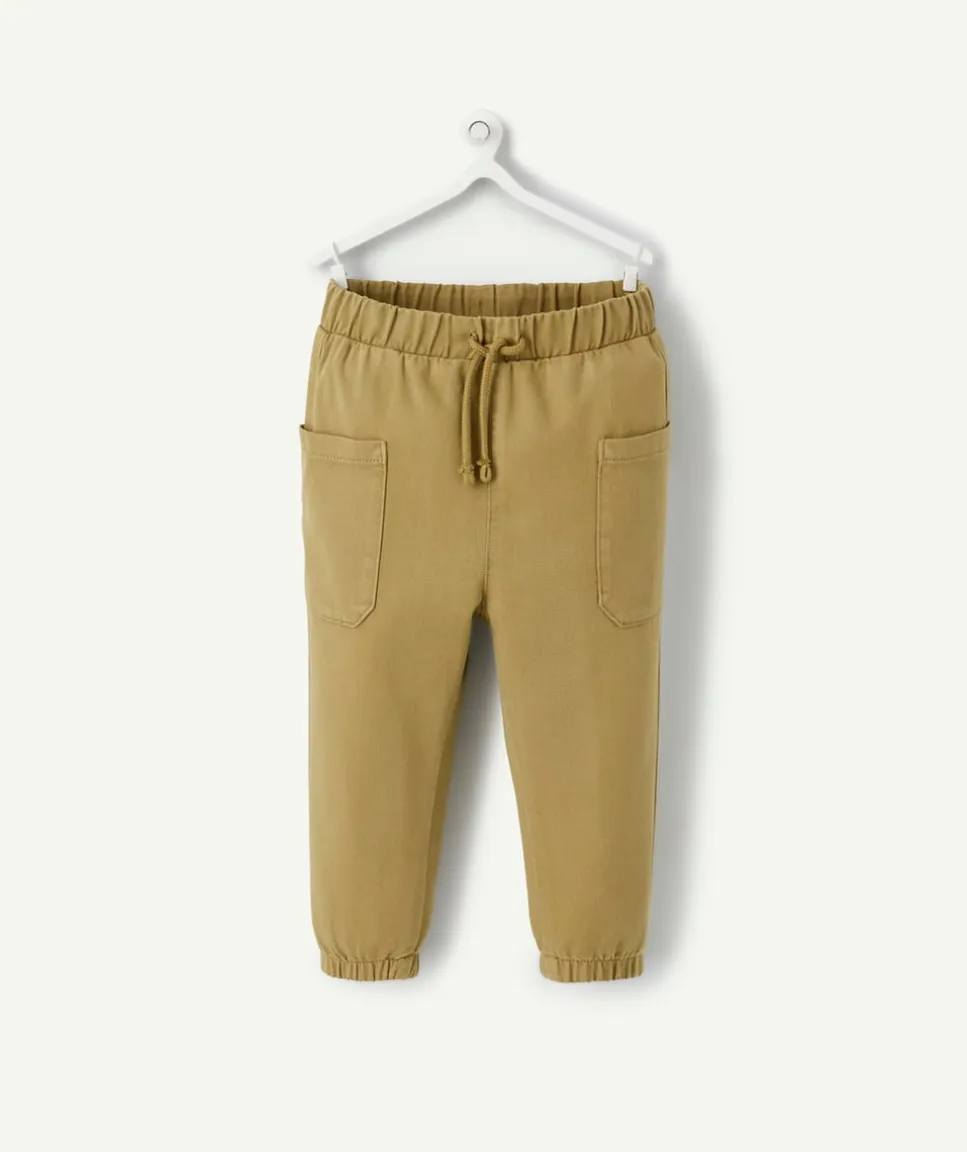 Pantalon droit bébé garçon kaki en viscose labellisée