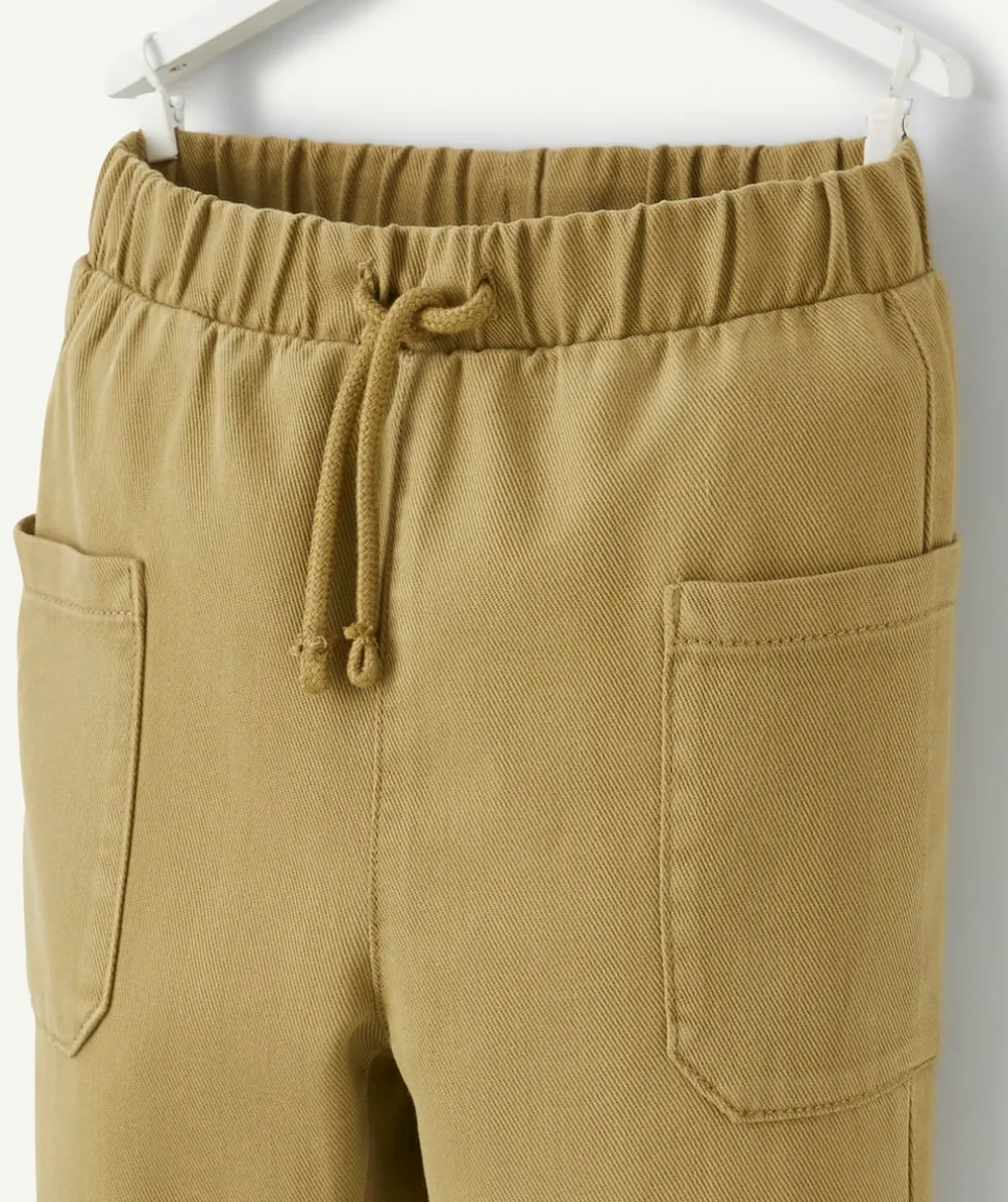 Pantalon droit bébé garçon kaki en viscose labellisée