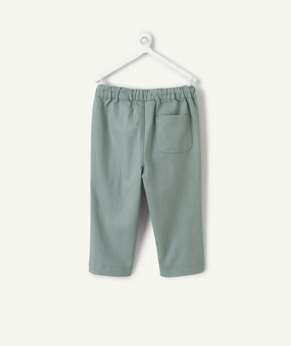 Pantalon droit bébé garçon vert coton