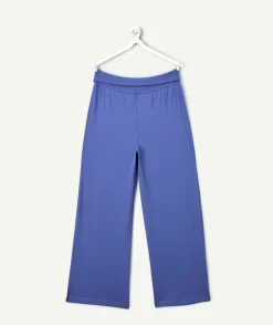 Pantalon fille ample bleu