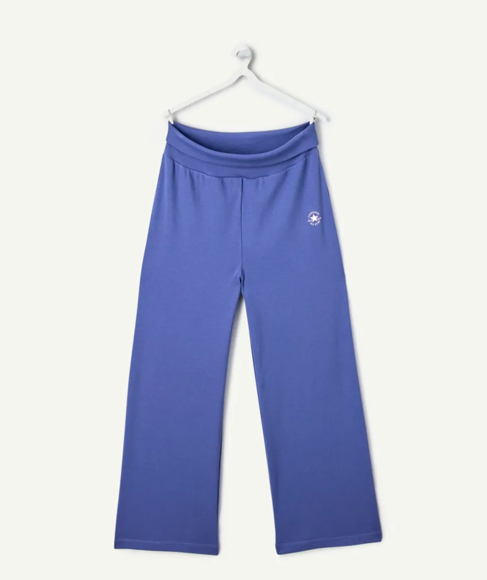 Pantalon fille ample bleu