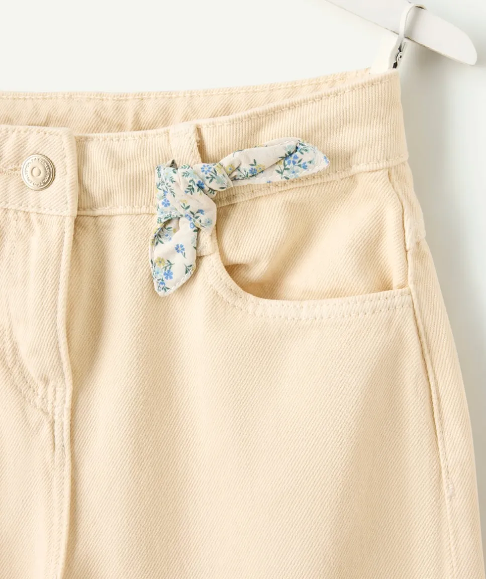 Pantalon fille ballon beige