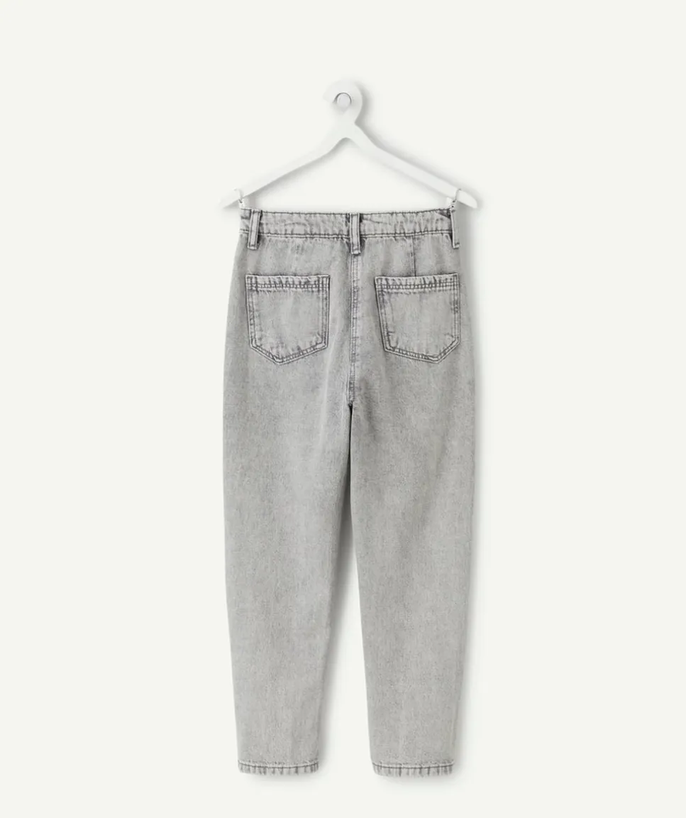 Pantalon fille droit gris
