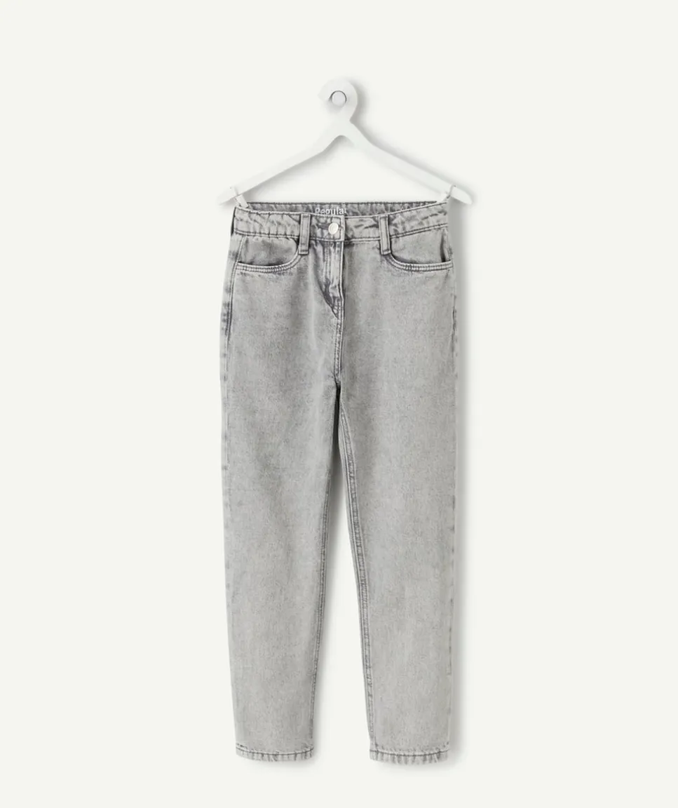 Pantalon fille droit gris