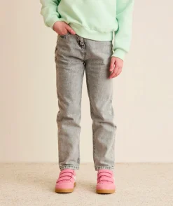 Pantalon fille droit gris