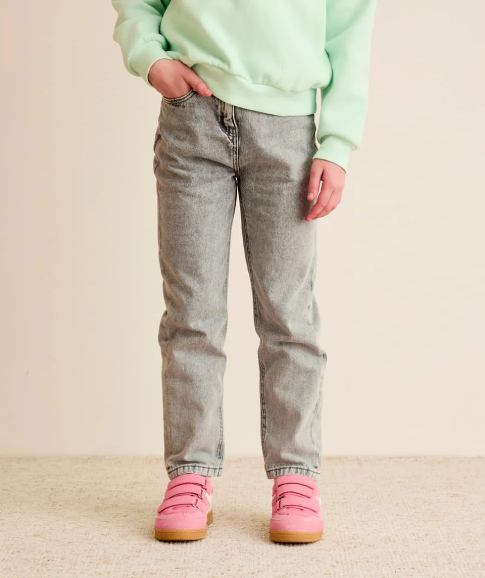 Pantalon fille droit gris