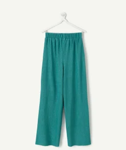 Pantalon fille flared vert