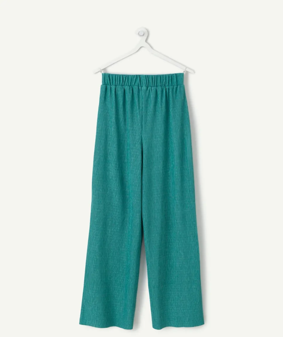 Pantalon fille flared vert
