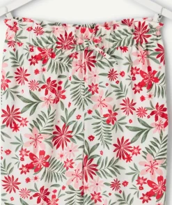 Pantalon fille fluide imprimé floral
