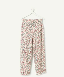 Pantalon fille imprimé floral