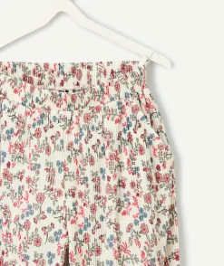 Pantalon fille imprimé floral