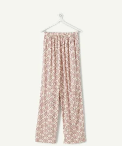 Pantalon fille large imprimé