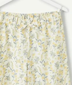 Pantalon fille large imprimé floral