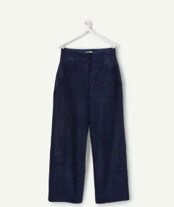 Pantalon fille large marine