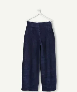 Pantalon fille large marine