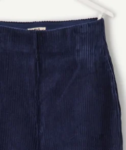 Pantalon fille large marine