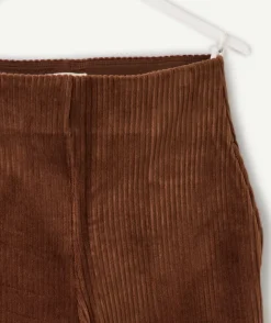 Pantalon fille large marron