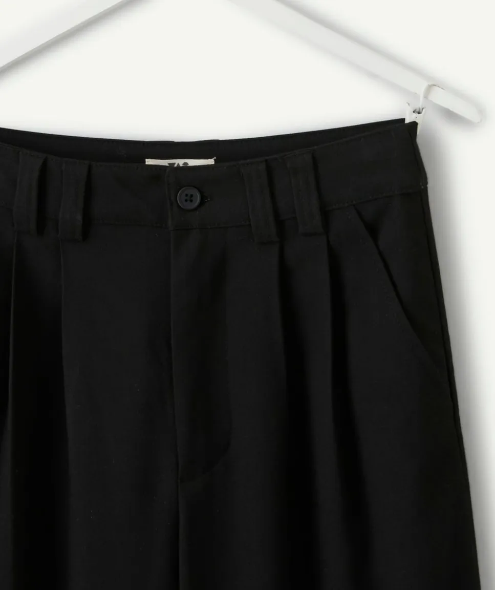 Pantalon fille large noir