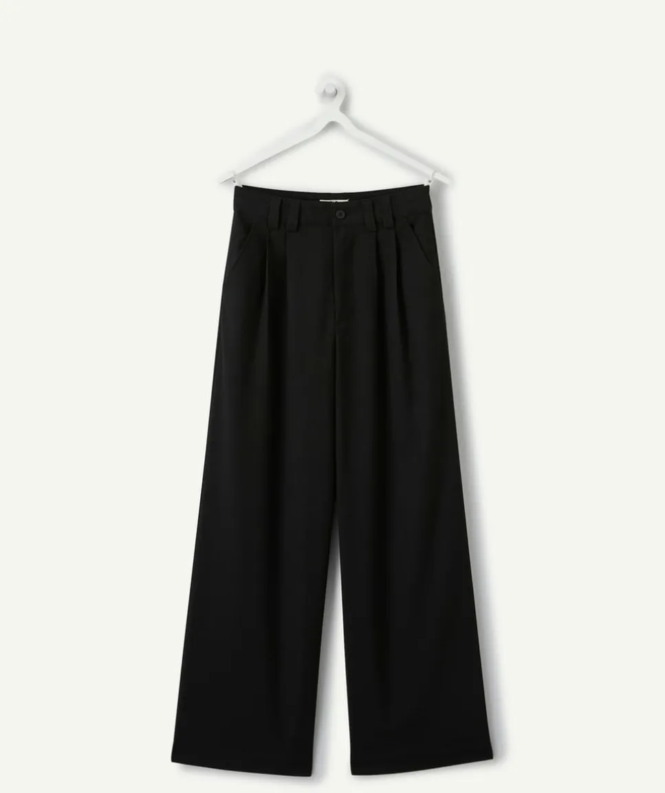 Pantalon fille large noir