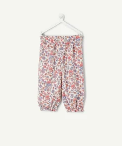 Pantalon fluide bébé fille imprimé floral