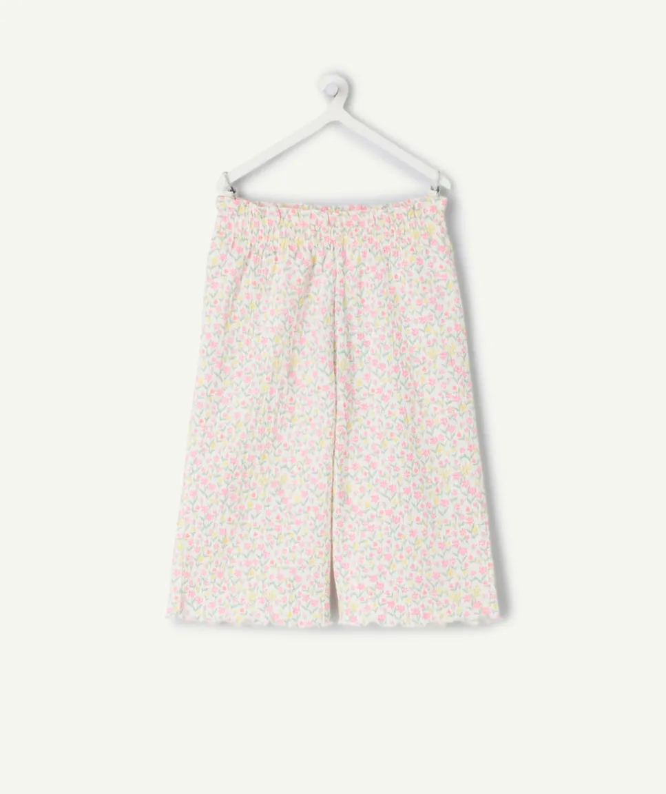 Pantalon fluide bébé fille large imprimé floral