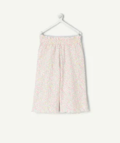 Pantalon fluide bébé fille large imprimé floral