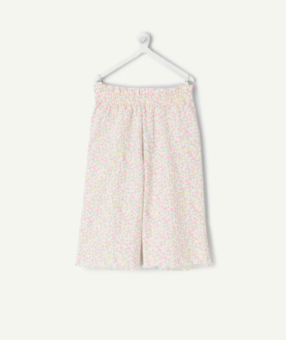 Pantalon fluide bébé fille large imprimé floral