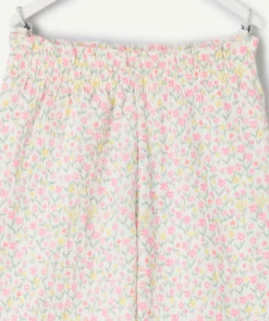Pantalon fluide bébé fille large imprimé floral