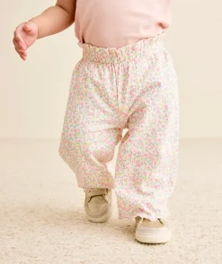 Pantalon fluide bébé fille large imprimé floral