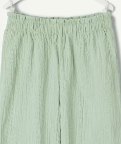 Pantalon fluide bébé fille vert